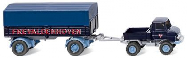 Wiking 037104 MB Unimog U411 mit Anhänger Freyaldenhoven 1:87 HO