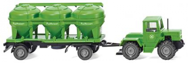 Wiking 038598 MB Trac 1976 - 1991 mit Siloanhänger "Raiffeisen" 1:87 Spur H0