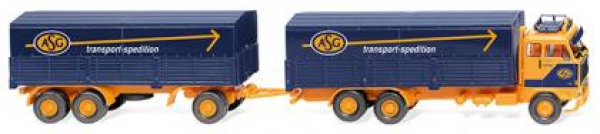 Wiking 043308 Volvo F89 Pritsche-/Planenhängerzug 1970 - 1977 "ASG" 1:87 Spur H0