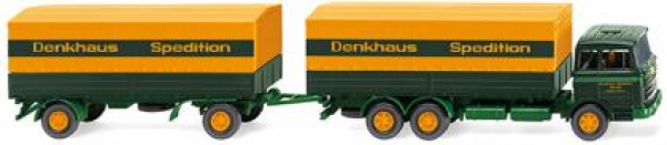 Wiking 0045601 MB 2223 Pritschen-/Planenhängerzug 1963 "Spedition Denkhaus" 1:87 HO