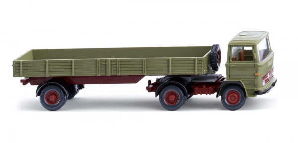 Wiking 051003 MB Frontlenker Pritschensattelzug 1965 - 1976 schilfgrün 1:87 Spur H0