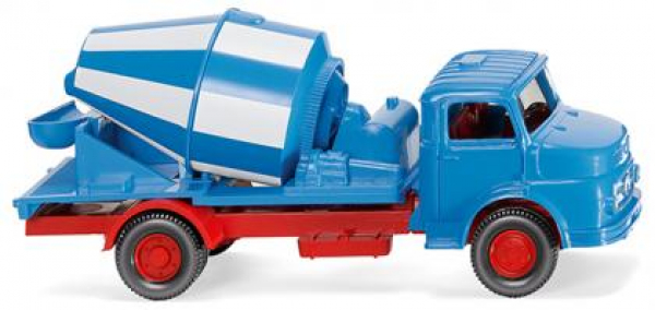 Wiking 053202 MB Kurzhauber 2-achs Betonmischer 1969 blau/weiß 1:87 HO