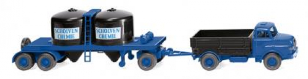 Wiking 053404 MAN Hauber Chemikalienhängerzug 1969 - 1994 "Scholven-Chemie" 1:87 Spur H0