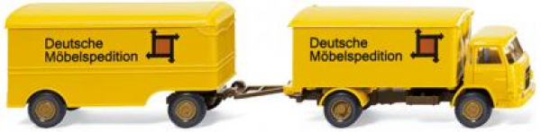 Wiking 054003 MAN 415 Ackermann Möbelkofferhängerzug 1960 "DMS Deutsche Möbelspedition" 1:87 HO
