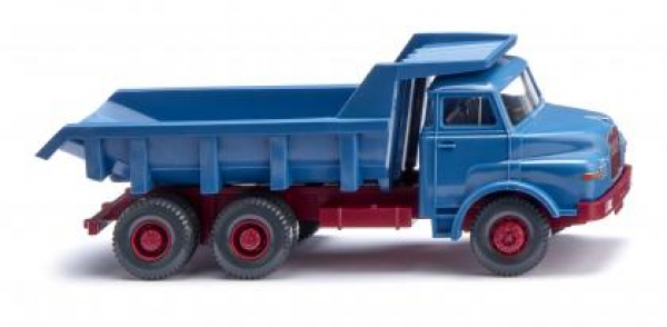 Wiking 067002 MAN Hauber 3-achs Muldenkipper 1969 - 1994 brillantblau 1:87 Spur H0