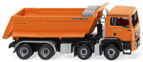 Wiking 067448 MAN TGS Euro 6 Meiller 4-achs Muldenkipper orange 1:87 Spur H0