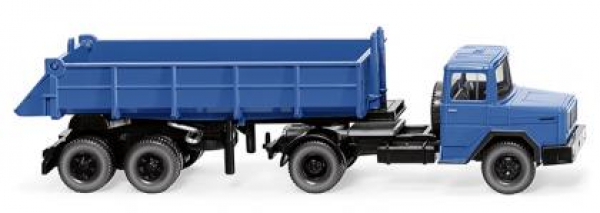 Wiking 067706 Magirus Deutz Hauber Hinterkippersattelzug 1970 - 1974 brillantblau 1:87 Spur H0