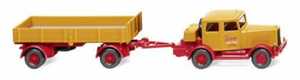 Wiking 085048 Hanomag ST 100 Straßenschlepper mit 2-achs Pritschenanhänger 1946 - 1952 "Bölling" 1:87 Spur H0
