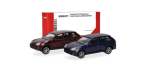 Herpa 012836-003 Porsche Cayenne Turbo rot und meerblau 1:87 Spur H0 Bausatz