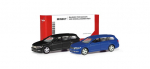 Herpa 013772-003 2er-Set VW Passat Variant schwarz und ultramarinblau 1:87 Spur H0 Bausatz