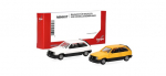 Herpa 014298 2er-Set Opel Corsa A SR weiß und gelb 1:87 Spur H0 Bausatz