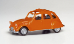 Herpa 020824-006 Citroen 2CV mit offenem Faltdach rotorange 1:87 Spur H0