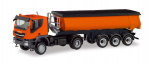 Herpa 311373 Iveco Trakker 4x4 Thermomuldensattelzug kommunalorange 1:87 Spur H0