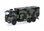 Herpa 746991-002 MB Arocs 6x6 3-achs Pritsche-/Planen-LKW tarnfarben 1:87 Spur H0