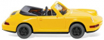 Wiking 016504 Porsche 911 Carrera 2/4 Cabrio 1989 - 1994 gelb 1:87 Spur H0