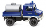 Wiking 037403 MB Unimog U1300 kurzer Radstand mit Pritsche und Wassertank 1975 - 1988 THW 1:87 Spur H0