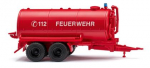 Wiking 038237 Wassertankwagen Tandemanhänger Feuerwehr 1:87 Spur H0