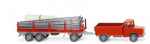 Wiking 039206 Magirus Deutz Hauber 1970 - 1978 Gerüstbauhängerzug 1:87 Spur H0