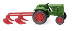 Wiking 039802 Normag Faktor I 1953 - 1955 laubgrün mit Pflug 1:87 Spur H0