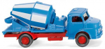 Wiking 053202 MB Kurzhauber 2-achs Betonmischer 1969 blau/weiß 1:87 HO