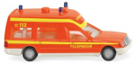 Wiking 060701 MB E-Klasse (W124) Binz KTW 1984 Feuerwehr tagesleuchtrot 1:87 HO