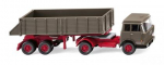 Wiking 067710 Hanomag Henschel Hinterkippersattelzug 1969 - 1971 beigegrau 1:87 Spur H0